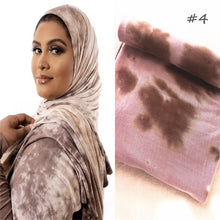 Load image into Gallery viewer, Cotton Modal Tie-dye Cotton Jersey Shawl Scarf Hijab
