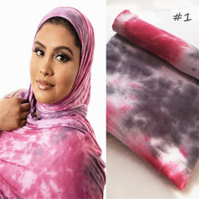 Load image into Gallery viewer, Cotton Modal Tie-dye Cotton Jersey Shawl Scarf Hijab
