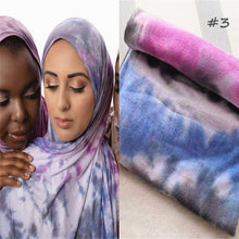 Load image into Gallery viewer, Cotton Modal Tie-dye Cotton Jersey Shawl Scarf Hijab
