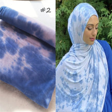 Load image into Gallery viewer, Cotton Modal Tie-dye Cotton Jersey Shawl Scarf Hijab
